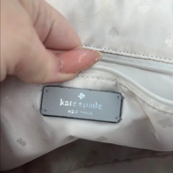 Kate Spade Hayden Top Zip Tote Nimbus Grey Shoulder Bag - Picture 11 of 13